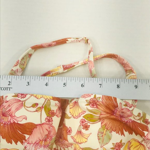 Shade And Shore Women's Sz 34B Underwire Halter Bikini Swim Top Floral Print New - Picture 7 of 11